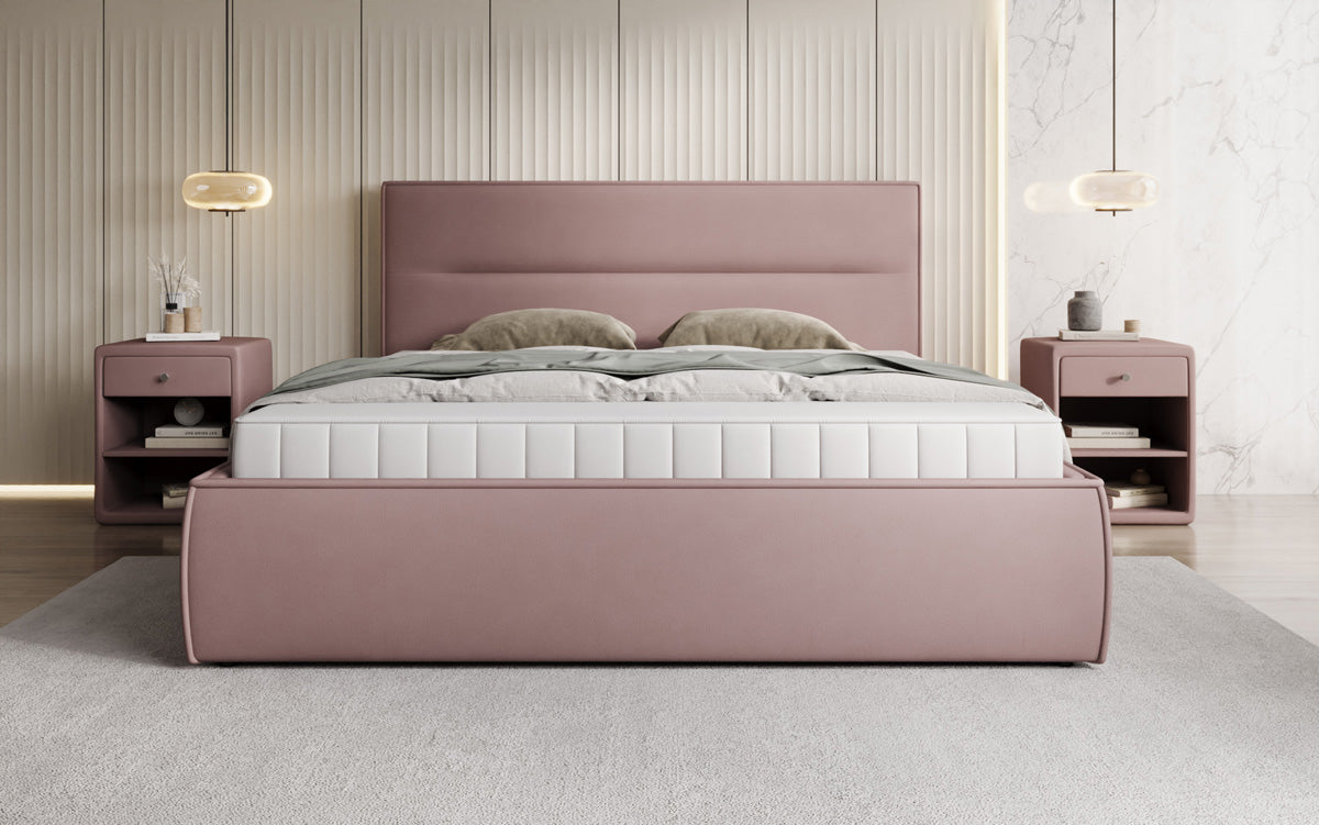 Designer gestoffeerd bed Merry Stof met opbergruimte