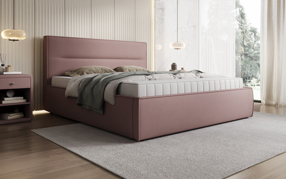 Designer gestoffeerd bed Merry Stof met opbergruimte