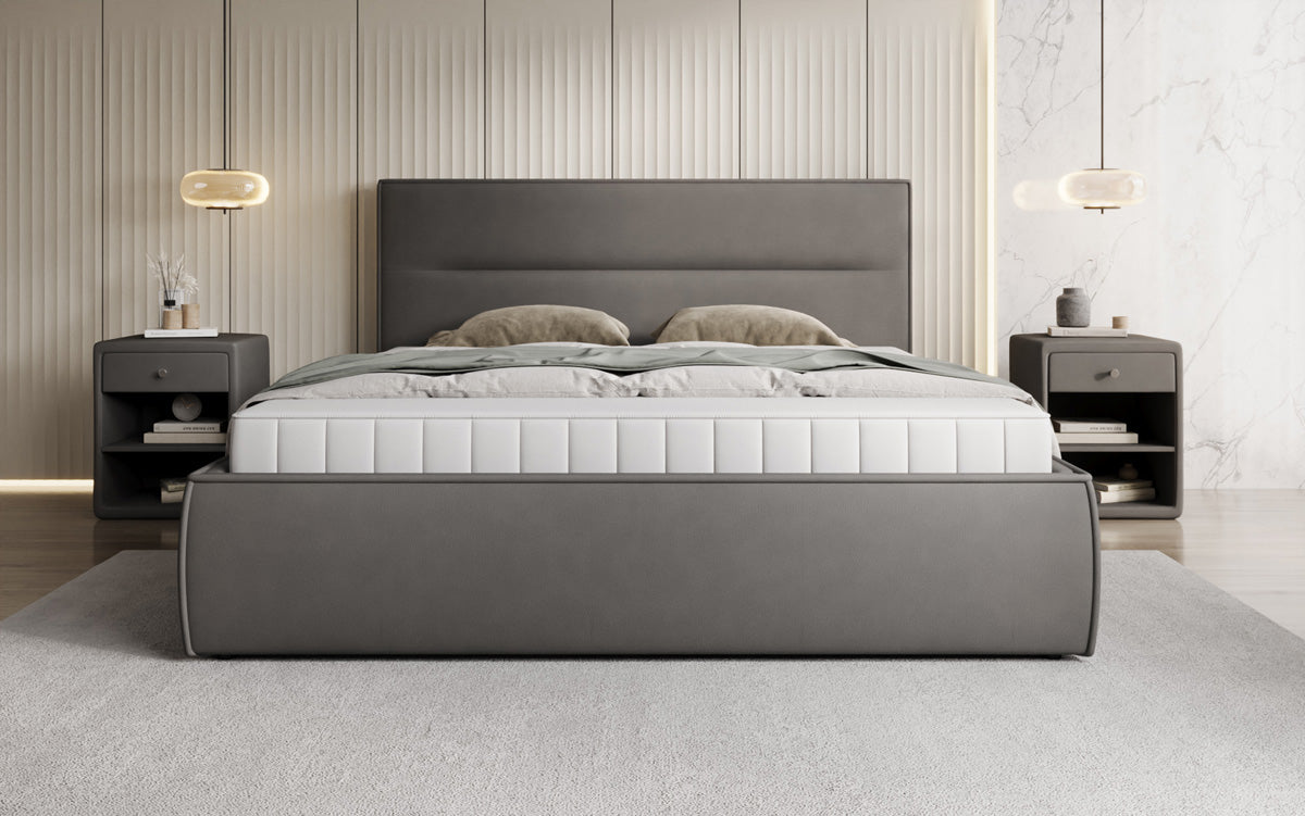 Designer gestoffeerd bed Merry Stof met opbergruimte