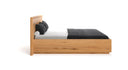 Designer houten bed Celestia van massief eikenhout met opbergruimte