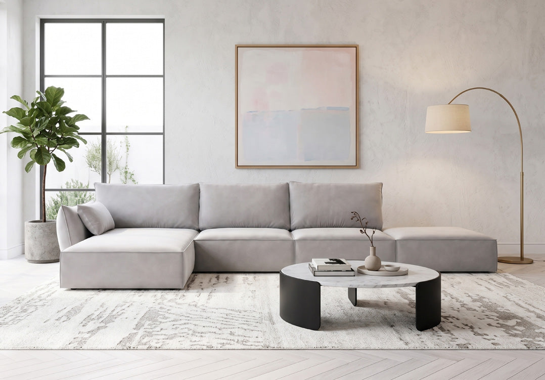 Designerbank Nuvola L Open in Fluweel