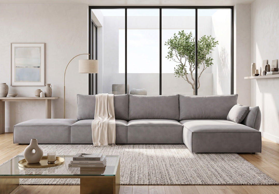 Designerbank Nuvola L Open in Fluweel