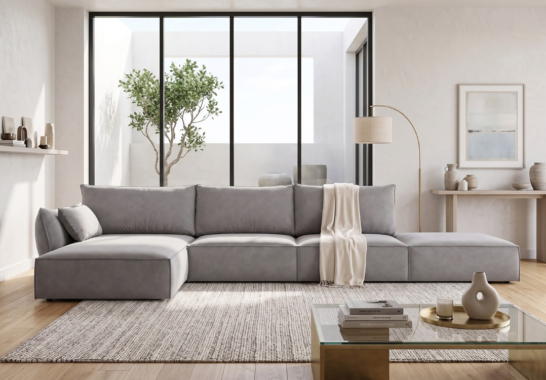 Designerbank Nuvola L Open in Fluweel