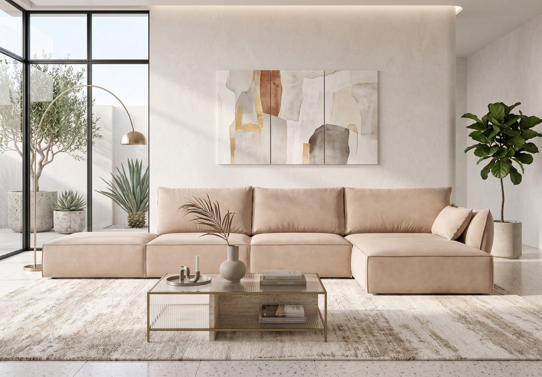 Designerbank Nuvola L Open in Fluweel