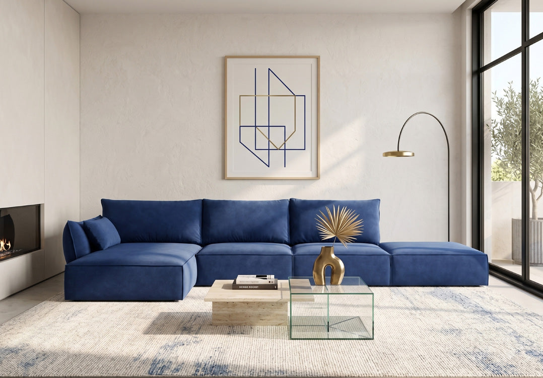 Designerbank Nuvola L Open in Fluweel