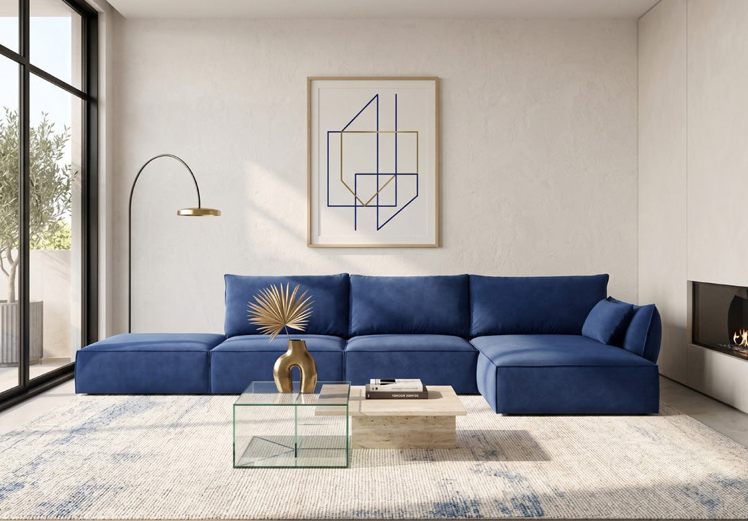 Designerbank Nuvola L Open in Fluweel