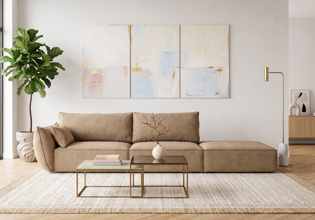 Designerbank chaise longue Nuvola in Fluweel