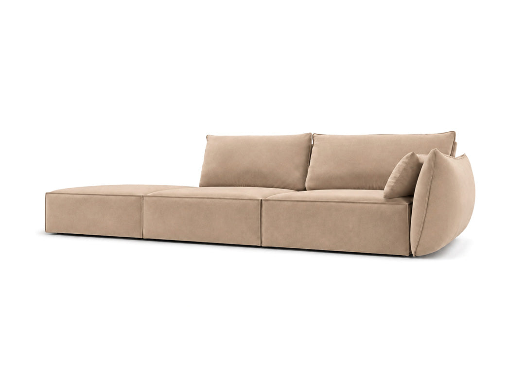 Designerbank chaise longue Nuvola in Fluweel