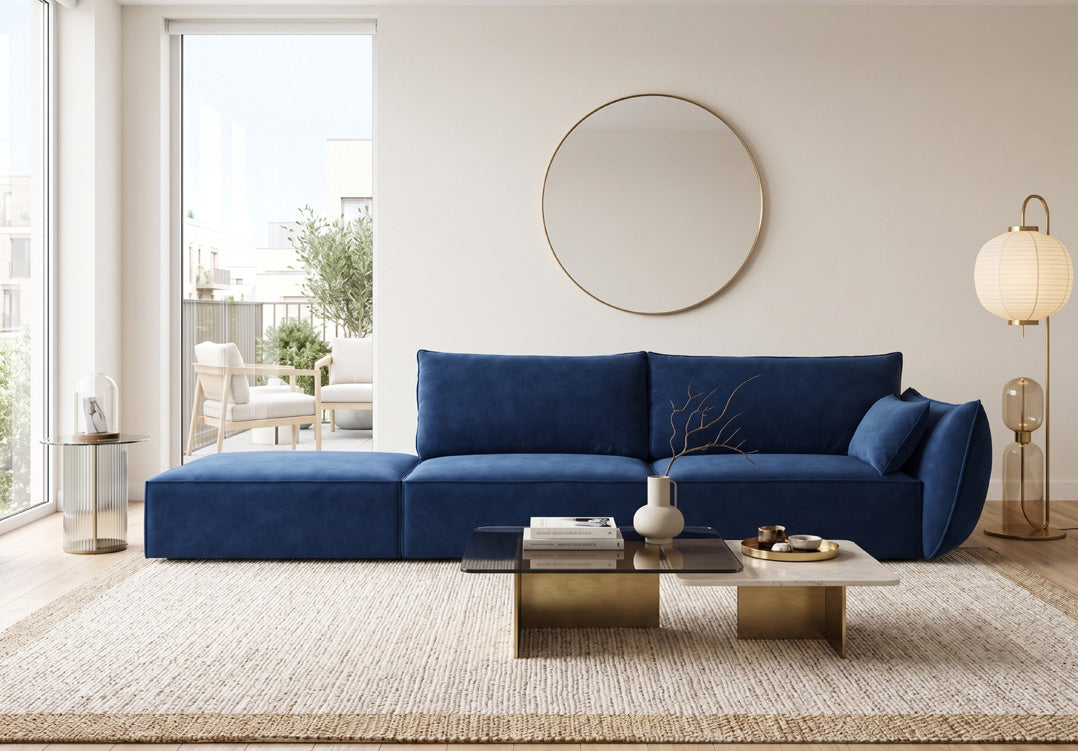 Designerbank chaise longue Nuvola in Fluweel