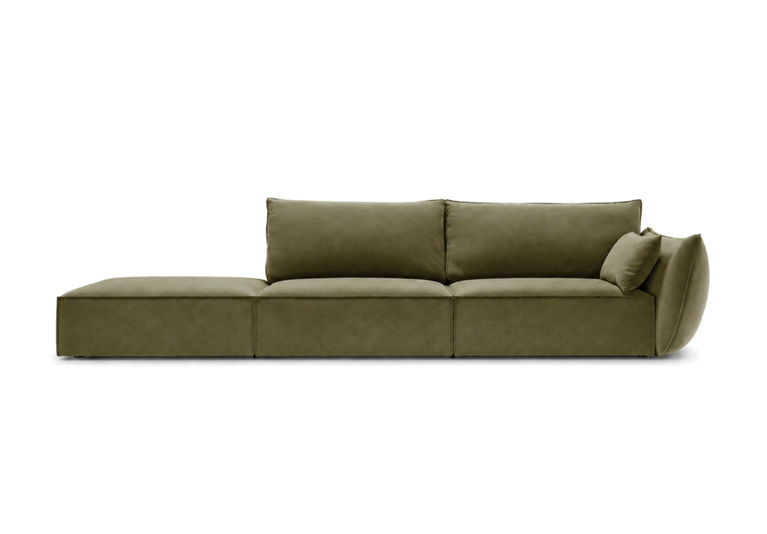 Designerbank chaise longue Nuvola in Fluweel