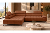 Ecksofa Volo in Chenille Terrakotta, Ottomane links – Ansicht 3