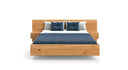 Designer houten bed Ophelia van massief eiken in zwevende optiek