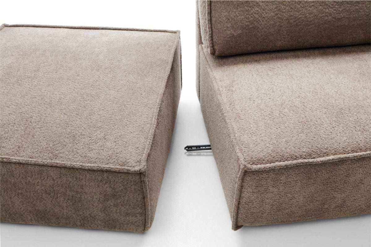 Modulares Ecksofa Yuma I aus Bouclé