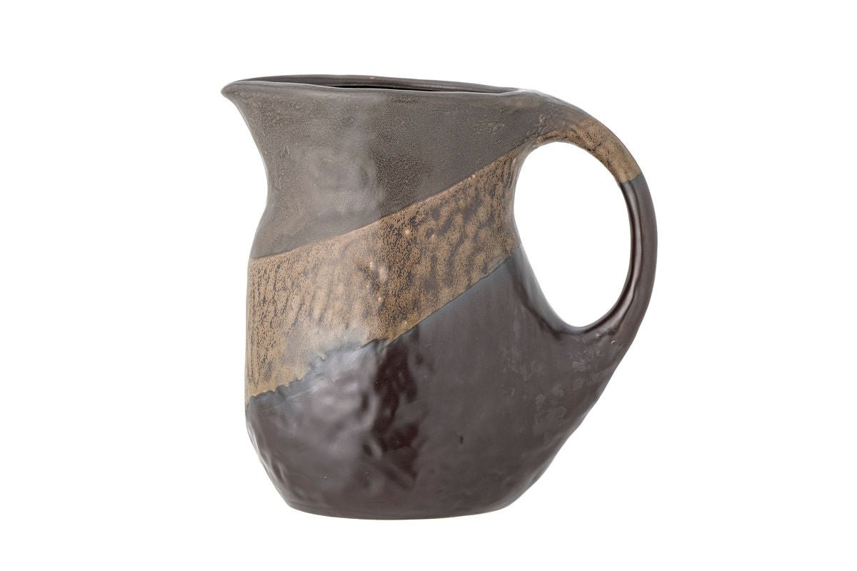 Kruik Mella – Steengoed met retroglazuur in Bruin