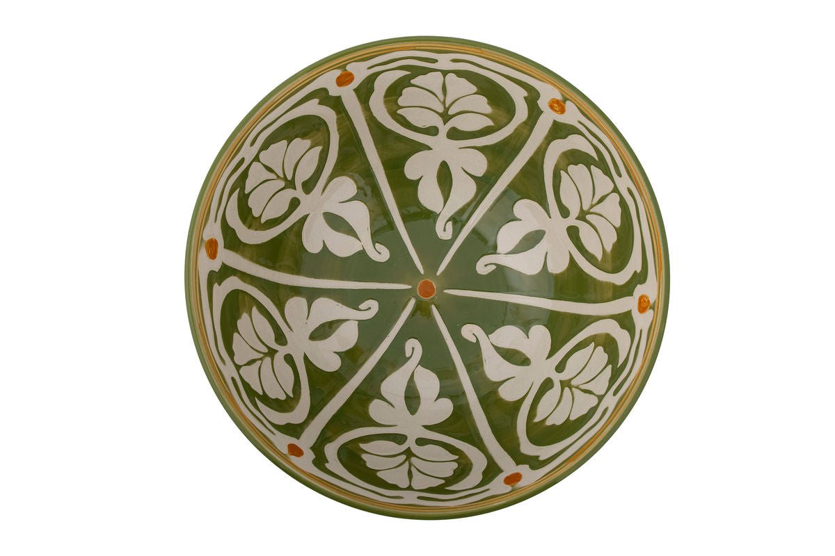 Schotel Hakuna - handgeschilderd aardewerk in Groen