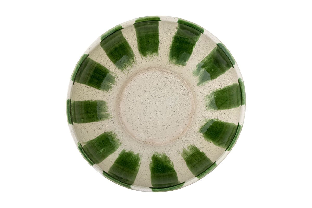 Schaal Amara – met de hand beschilderd aardewerk met streeppatroon