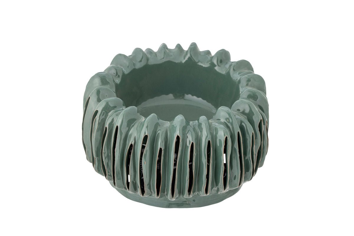 Bloempot Woodcut – met met de hand gesneden sleuven