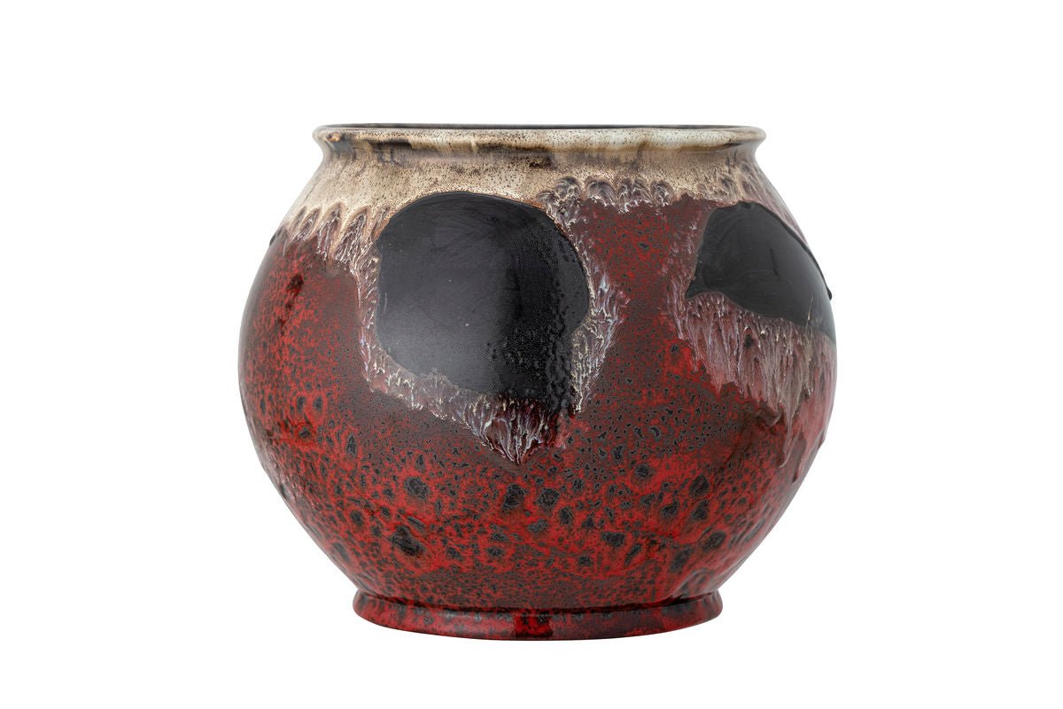 Bloempot Smaragd – rood geglazuurd aardewerk
