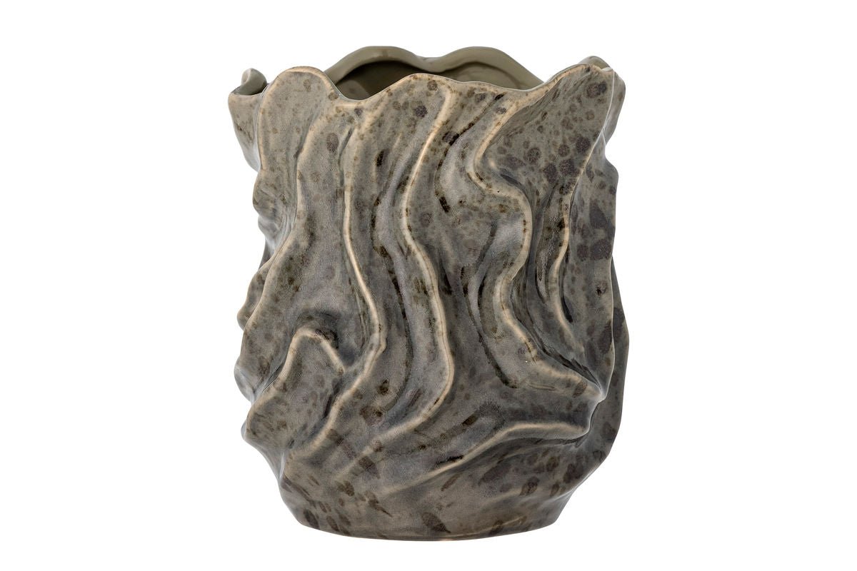 Decoratieve vaas „Elmara“ – Grijs steengoed