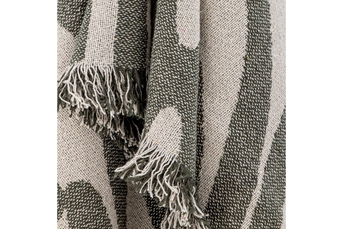 Plaid Yara – Groen, van gerecycled katoen