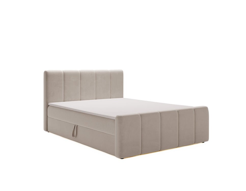 Boxspringbed Bergamo Fluweel met opbergruimte