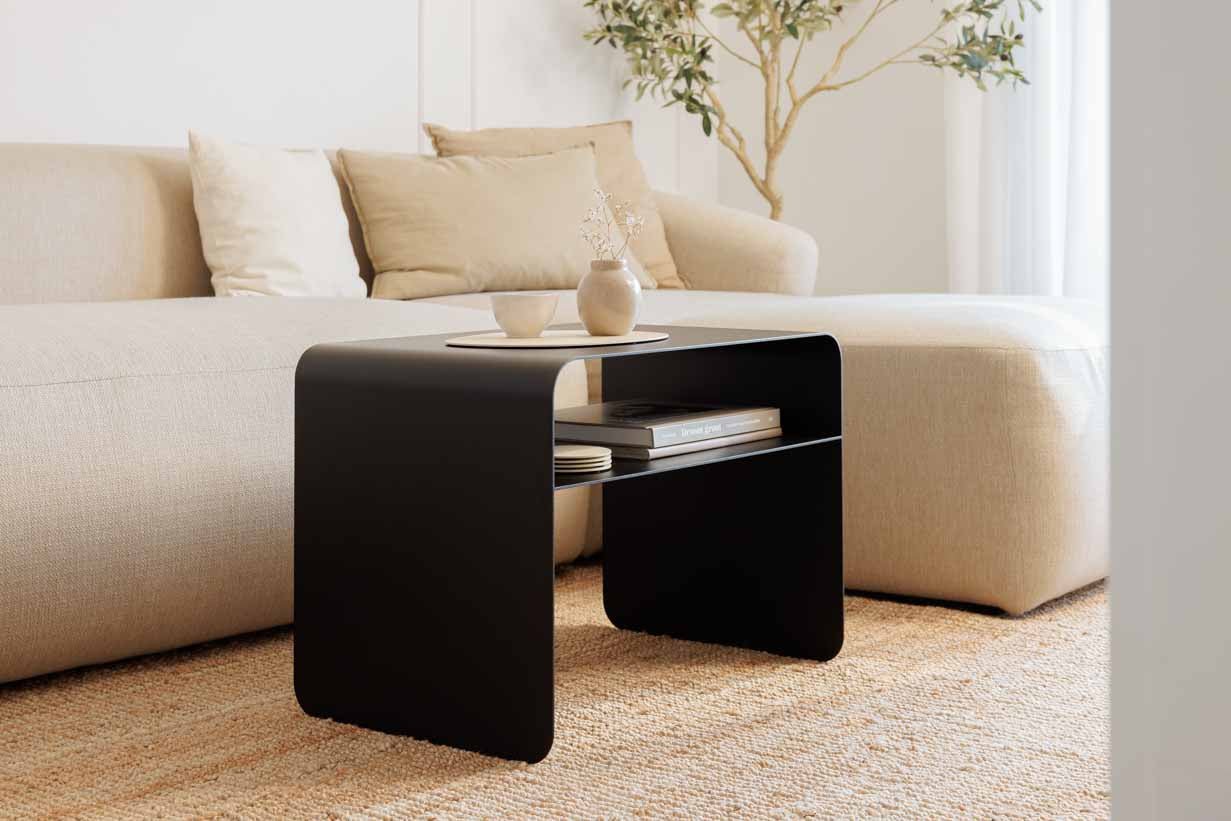 Salontafel/bijzettafel Cosmo – gepoedercoat Metaal in modern design
