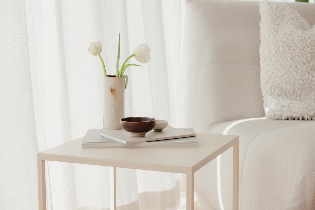 Salontafel/Bijzettafel Soli X – Minimalistisch ontwerp van staalplaat en Metaal