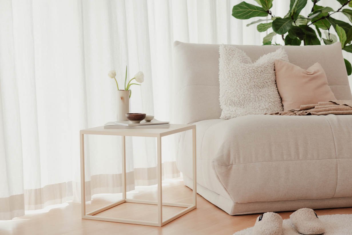 Salontafel/Bijzettafel Soli X – Minimalistisch ontwerp van staalplaat en Metaal