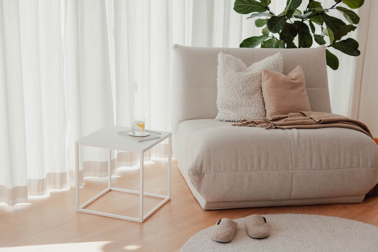 Salontafel/Bijzettafel Soli X – Minimalistisch ontwerp van staalplaat en Metaal