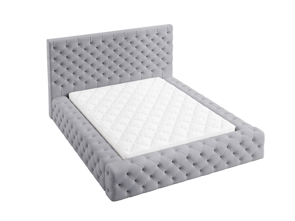Designer gestoffeerd bed Lana Fluweel met opbergruimte