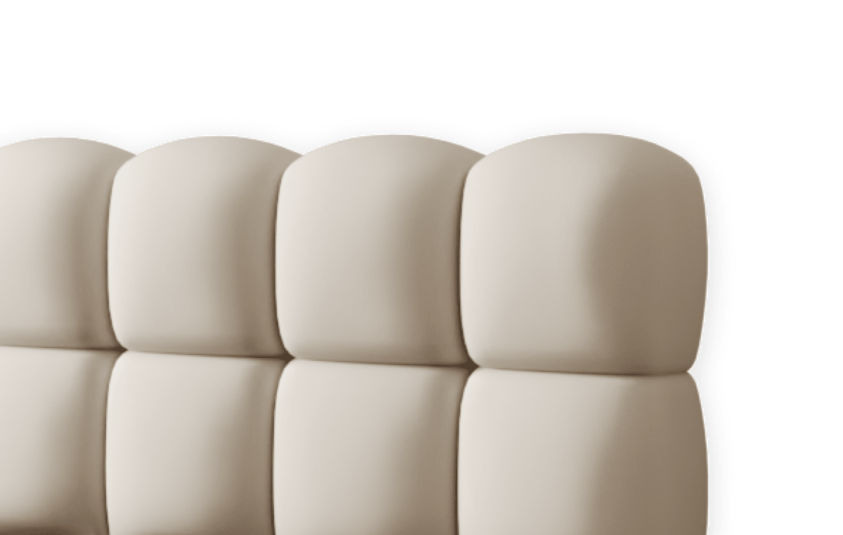 Op maat gemaakt gestoffeerd bed: hoofdeinde