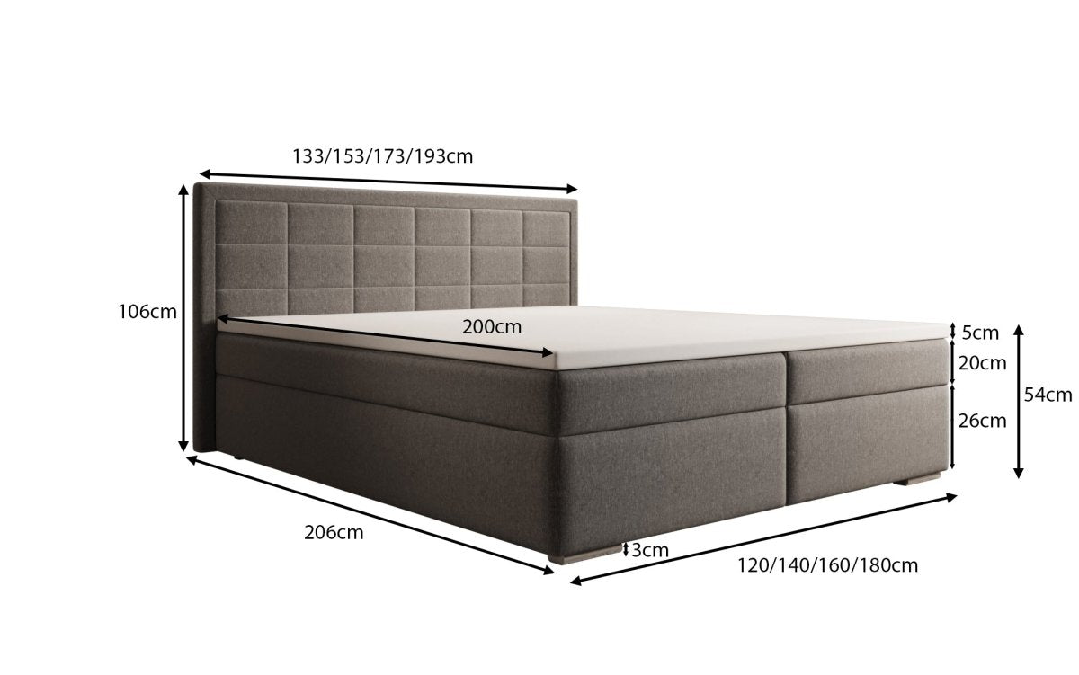 Boxspringbett Athina Kunstleder mit Stauraum - Luxusbetten24