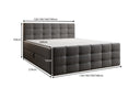Boxspringbed Luxor Bouclé met opbergruimte