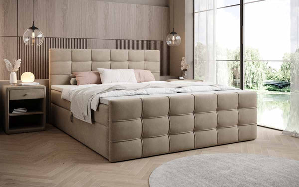 Boxspringbed Luxor Fluweel met Opbergruimte
