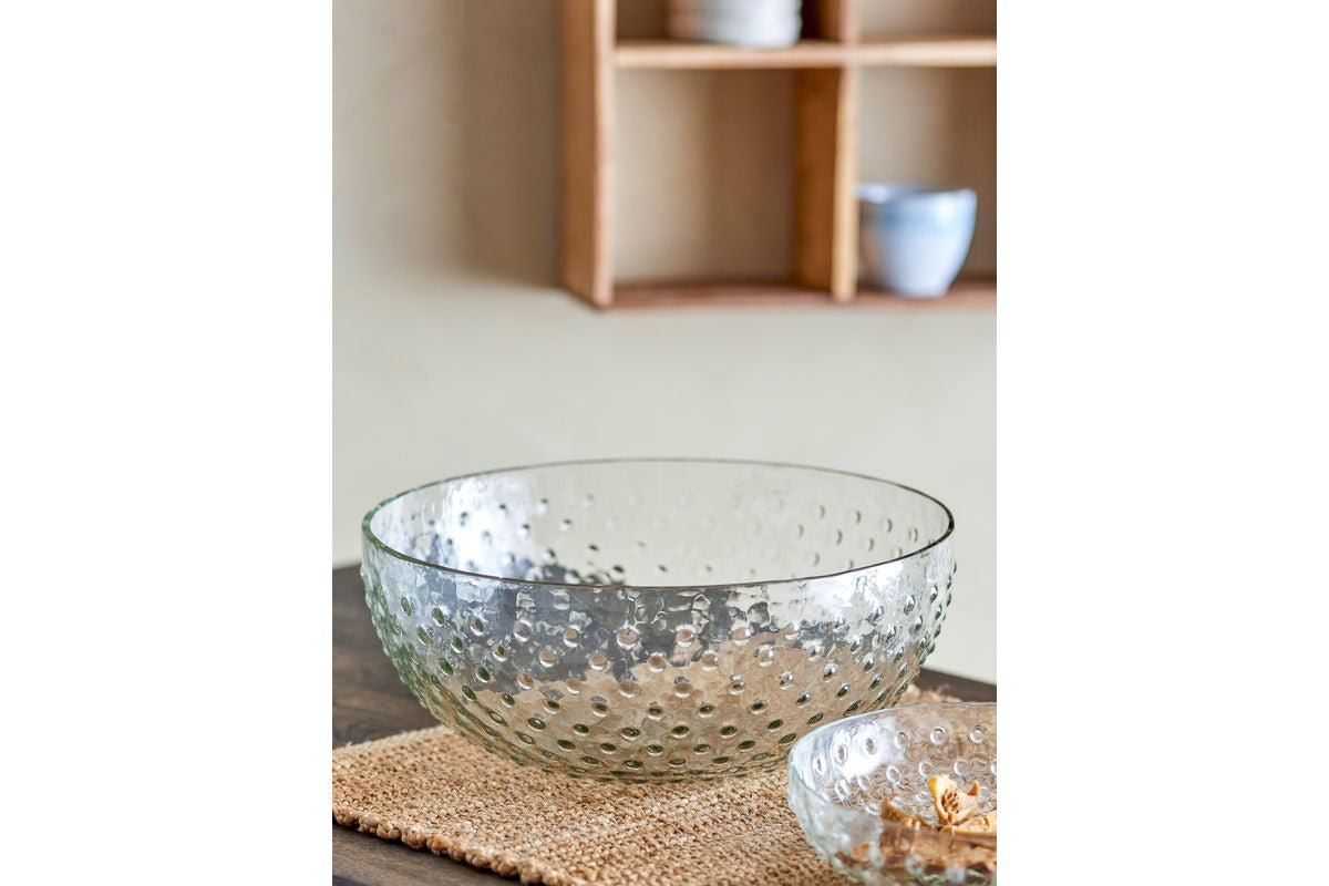 Glas schaal Levi – gerecycled glas met gestructureerd oppervlak