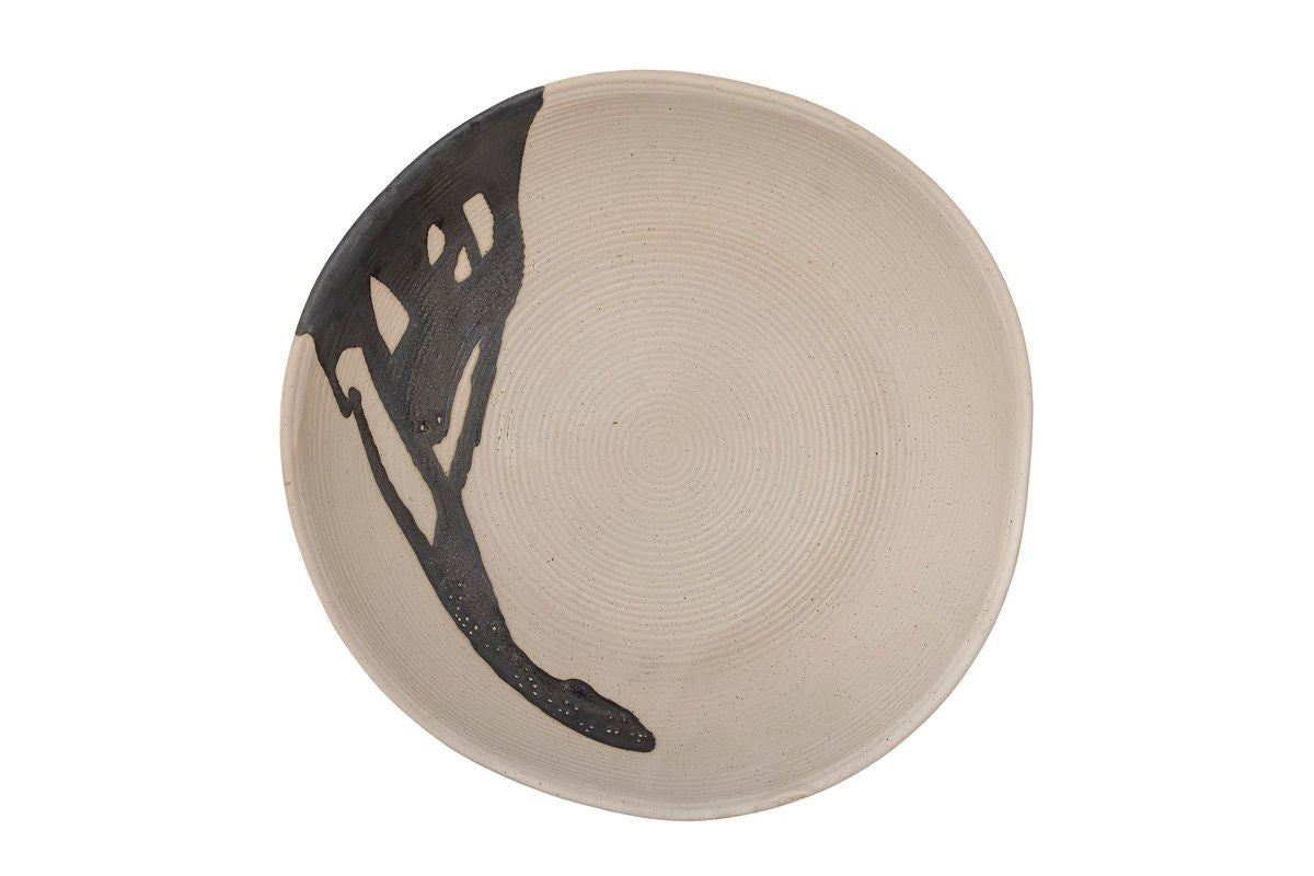 Schaal Meno – steengoed met vloeiende glazuur