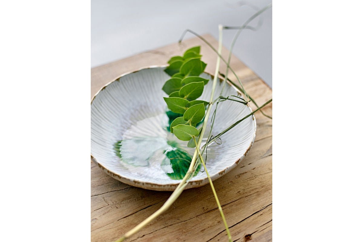 Schotel Rio – steengoed met reactieve glazuur in Groen