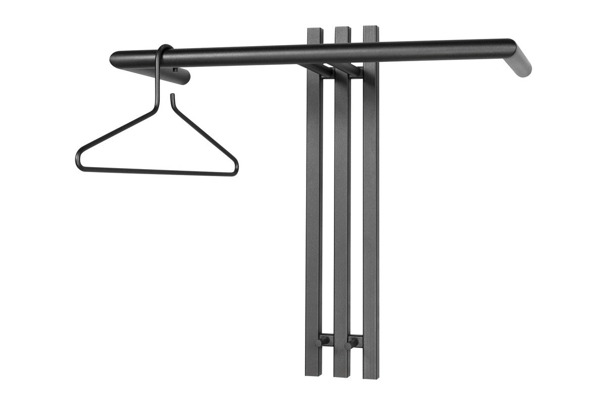 Designer Wandgarderobe Tarvi - Schwarz