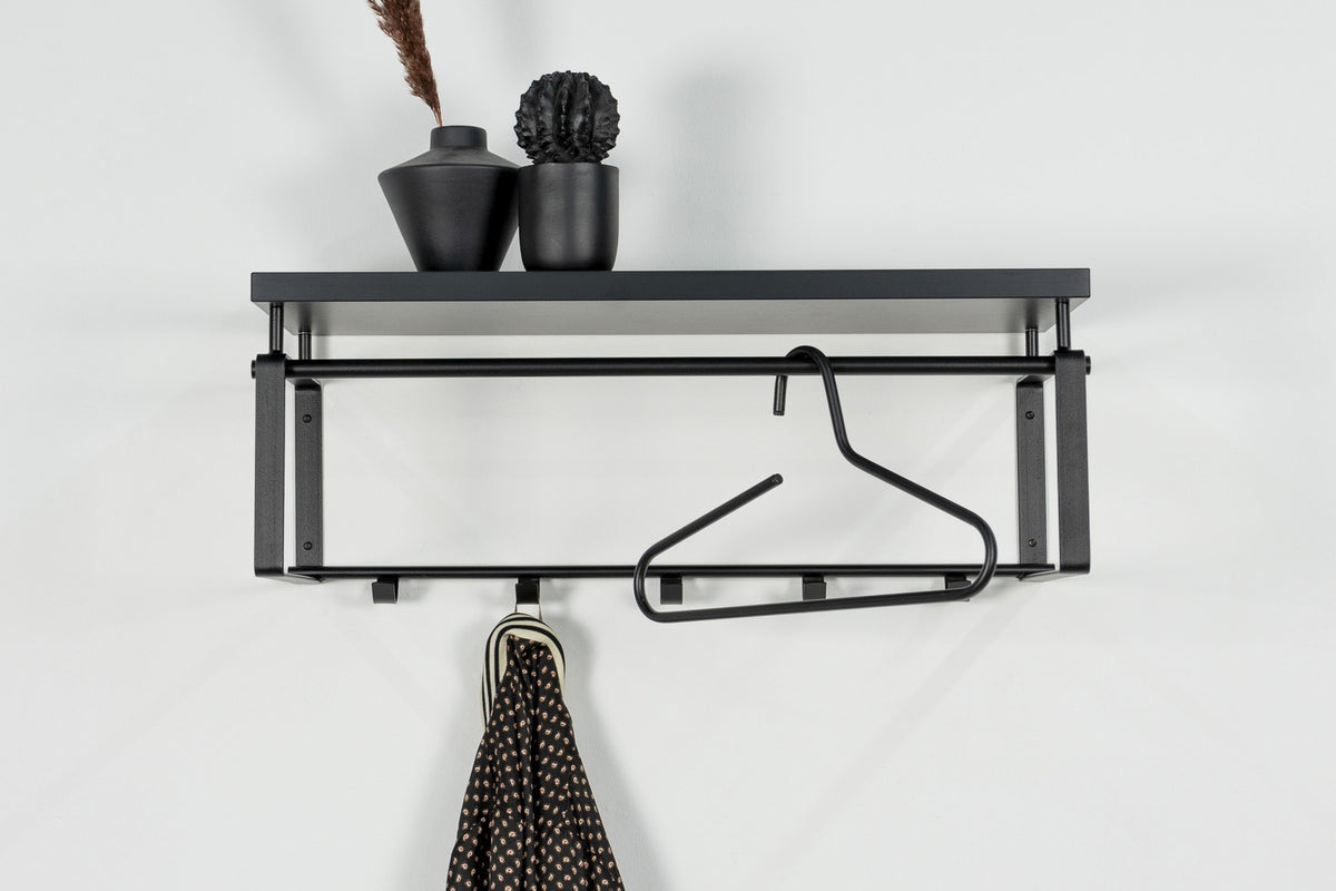 Designer Wandgarderobe Castor - Schwarz