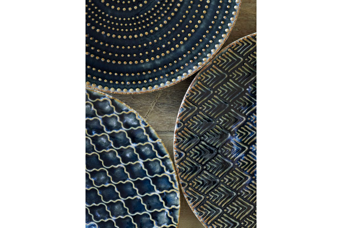 Teller Forma - vervaardigd uit steengoed, set van 3