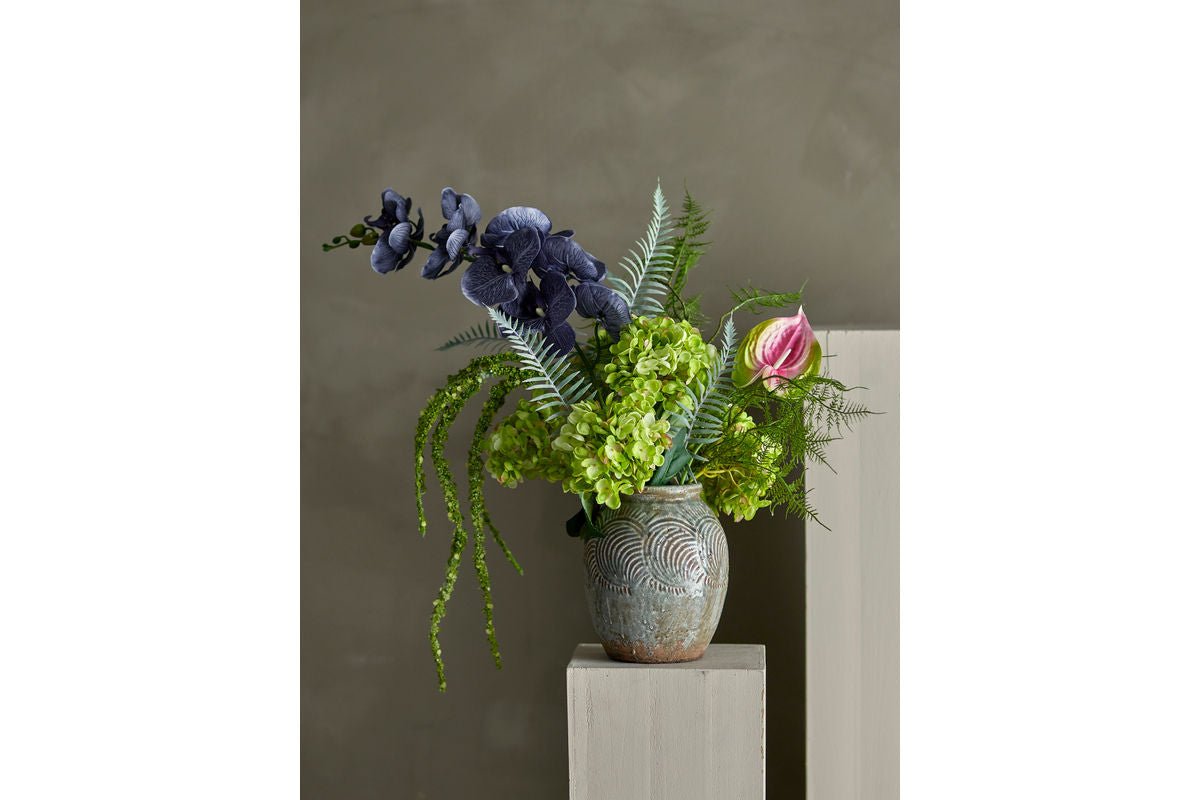 Vaas „Lunara“ – Terracotta in Groen