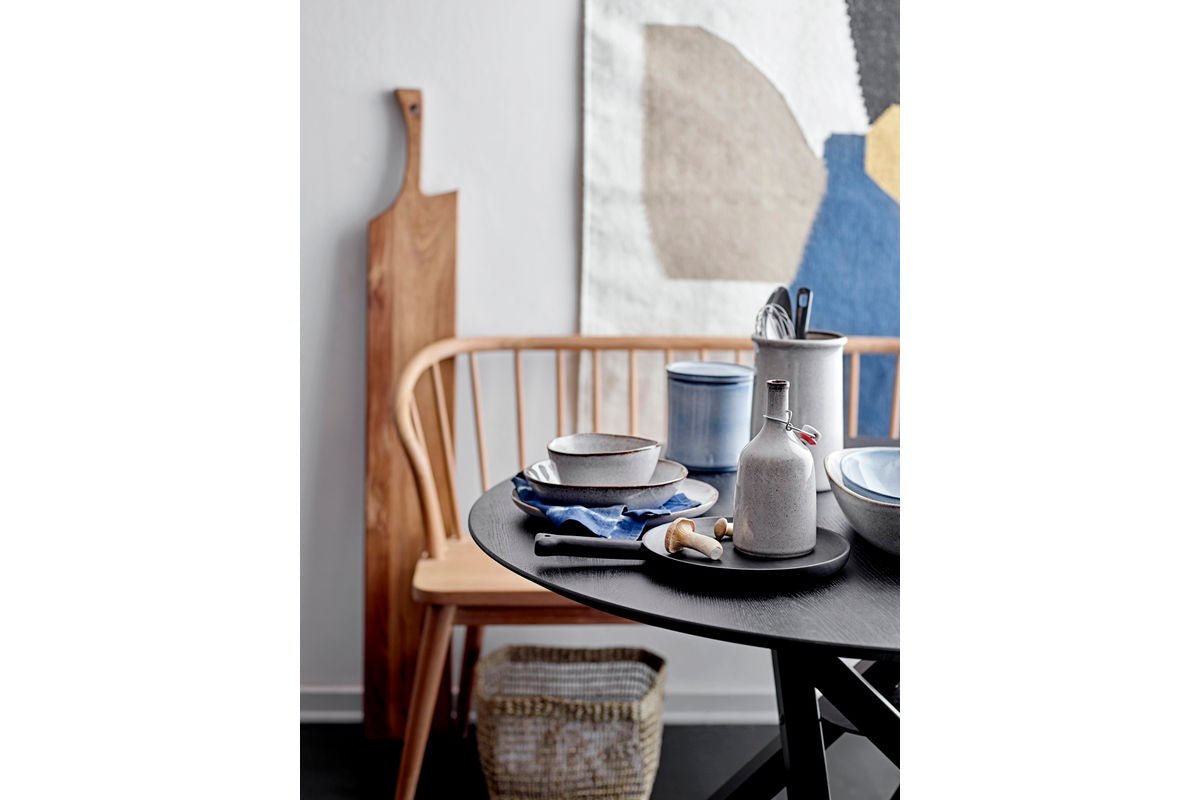 Serviesset Tokio – Gespetterde glazuur met donkere rand (12-delig)