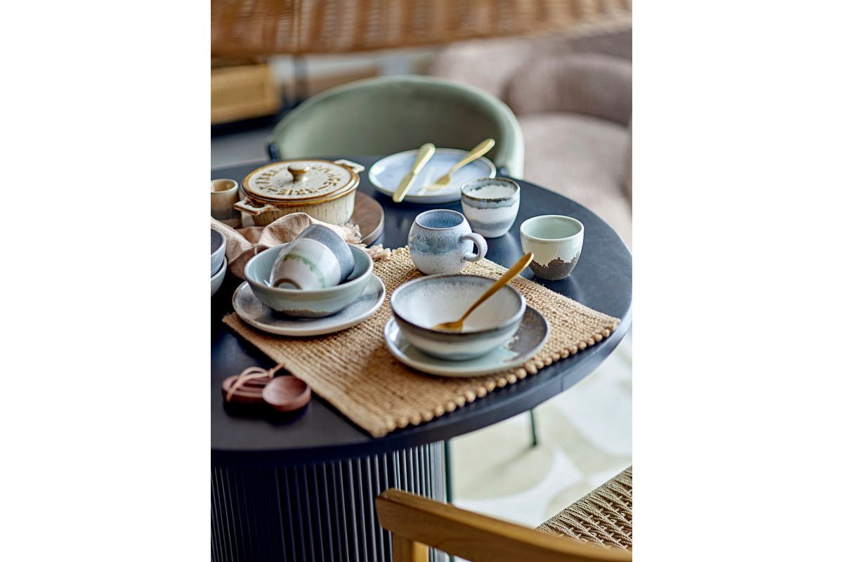 Ontbijtset Liora – steengoed met gestructureerde glazuur (12-delig)