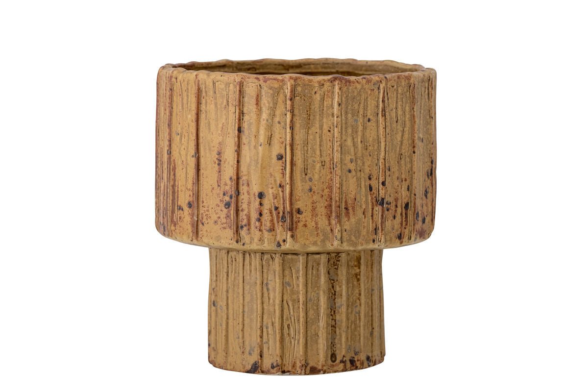 Bloempot Orvieto – 3D-structuur in warme natuurtint