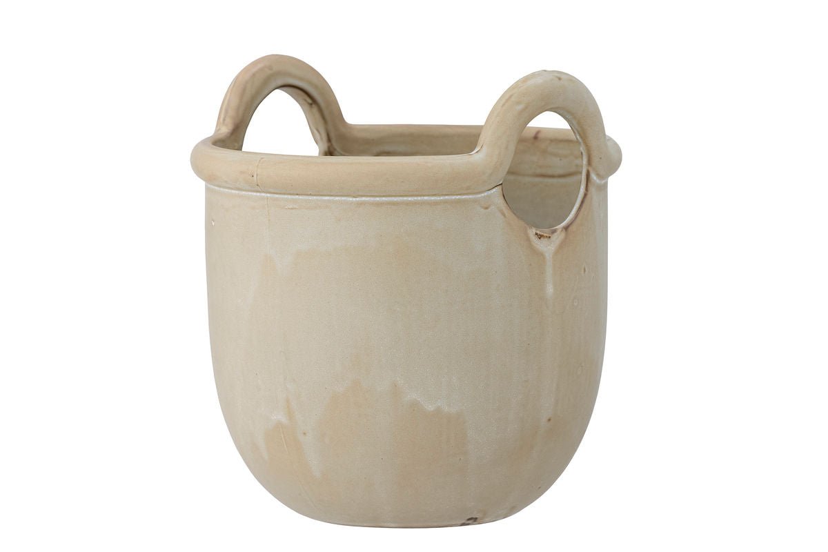 Bloempot Fjell – Noordse steengoedontwerp in natuurlijk grijs