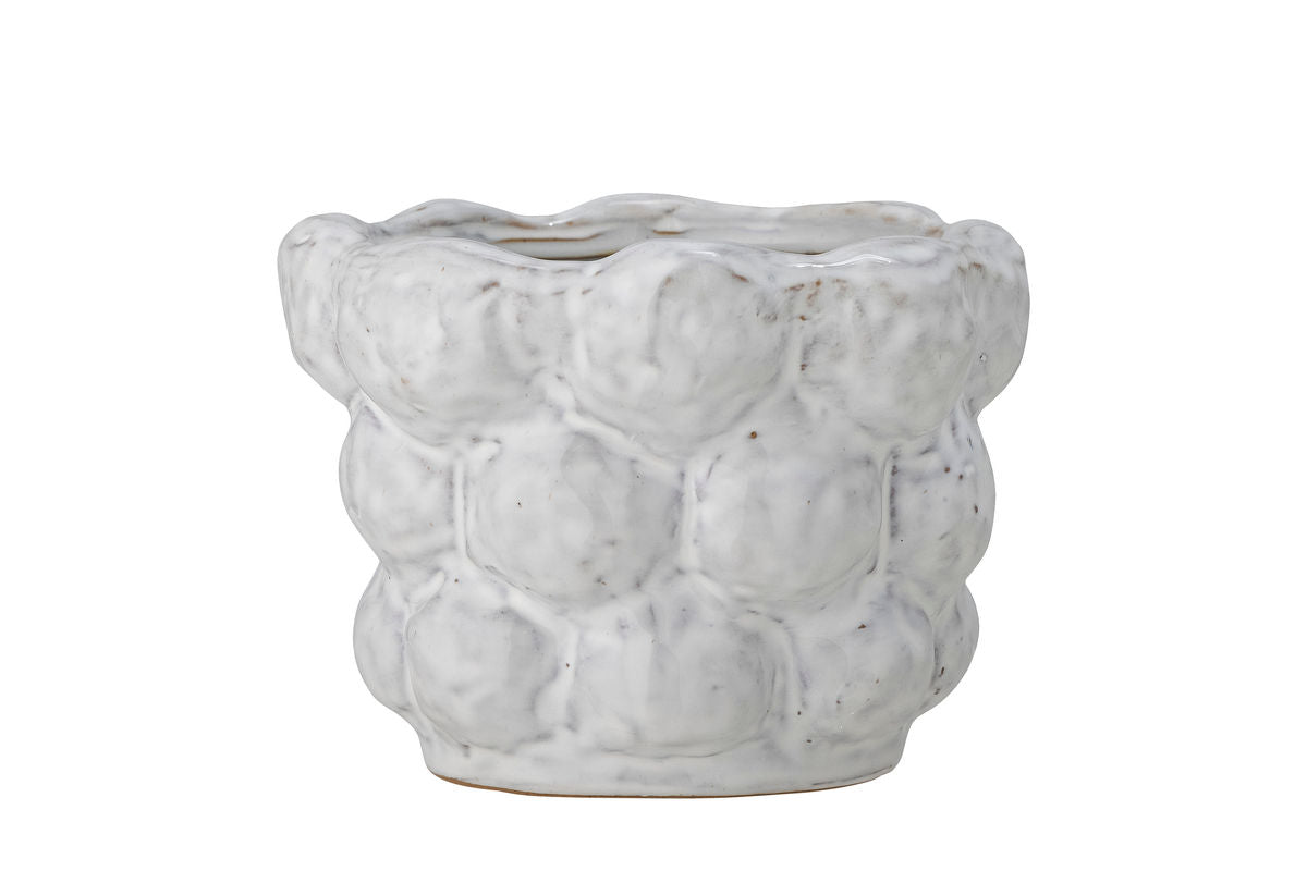 Bloempot Clowd – wit steengoed