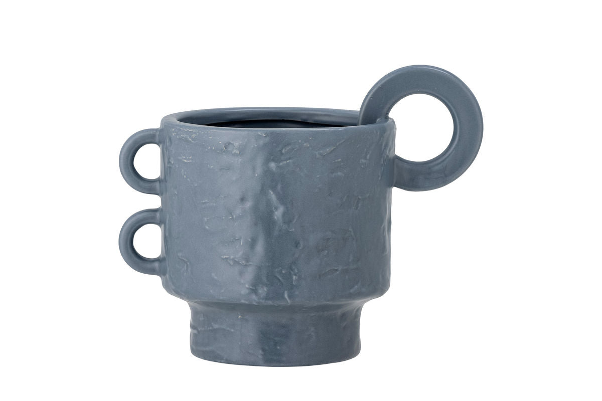 Bloempot Svala – steengoed in Blauw