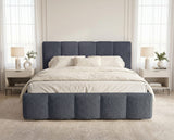 Designer Polsterbett Elva in Bouclé – Anthrazit