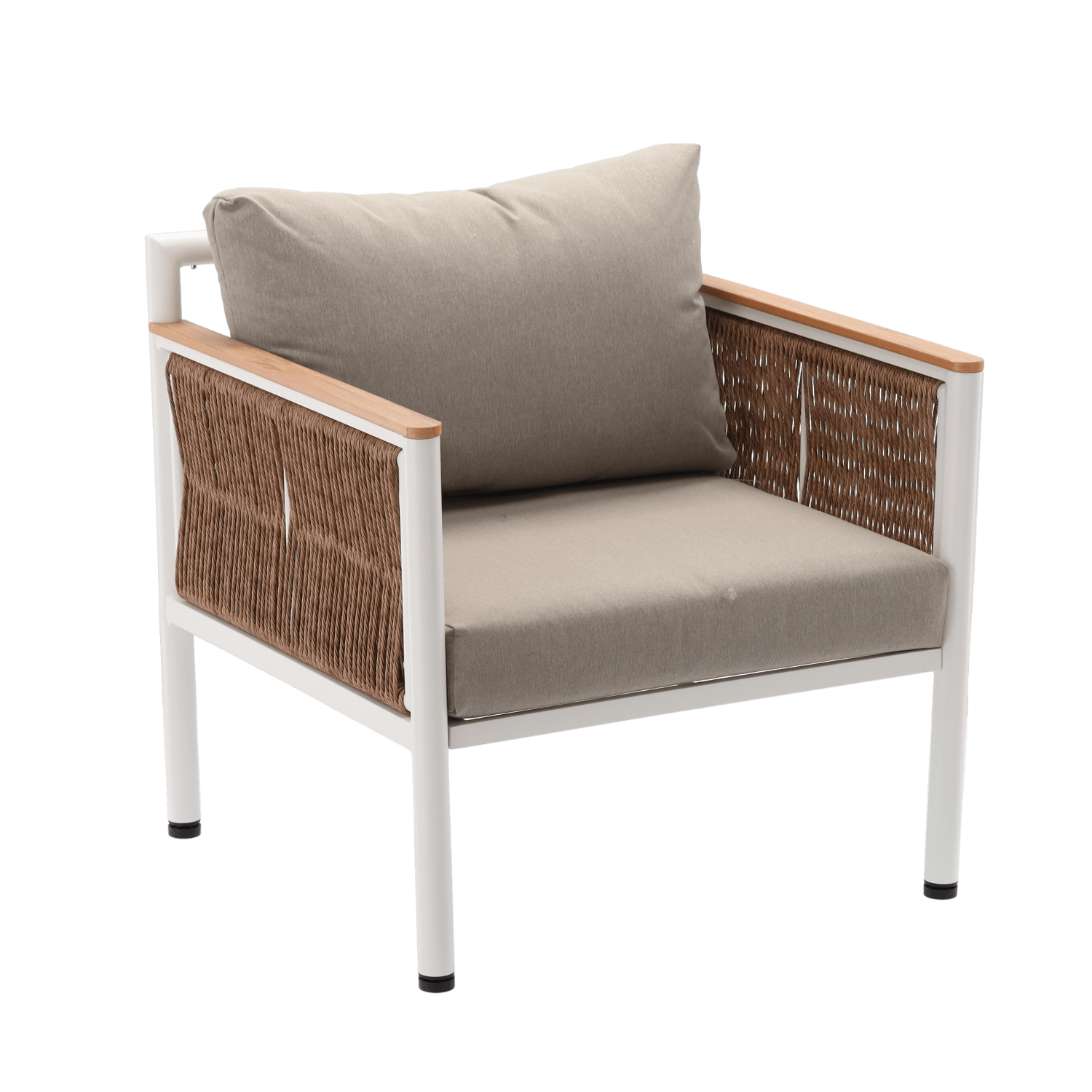 Tuinloungezetel Belora – Aluminium zitgroep met bank, 2 stoelen en tafel