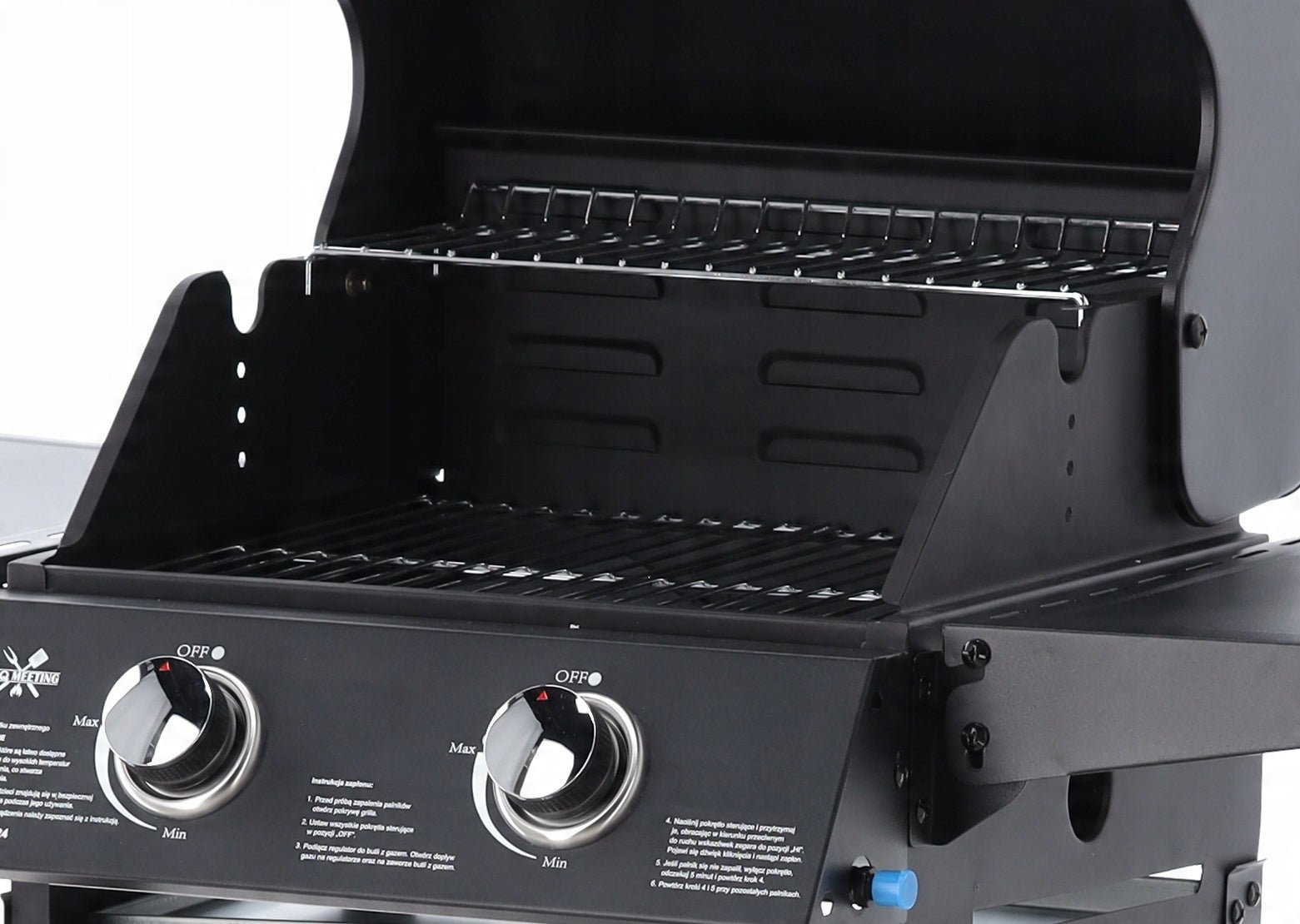 Gasbarbecue BarbecuePro – 2-brander grillwagen met thermometer en opklapbare zijtafels